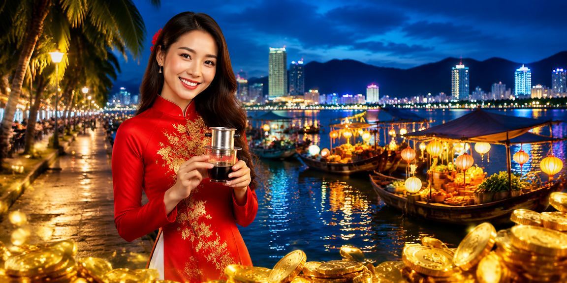 Người chơi slot game mặc áo dài tại Nha Trang trải nghiệm ưu đãi j2me trên điện thoại